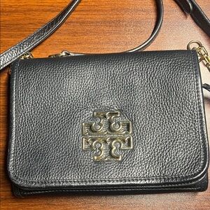 Tory Burch Britten Black Leather Crossbody Bag